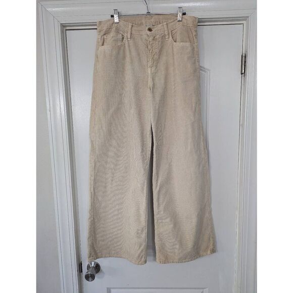 NSF‎ High Rise Wide Leg Baggy Corduroy Pants women's size 28 tan skater 90s - Picture 1 of 5